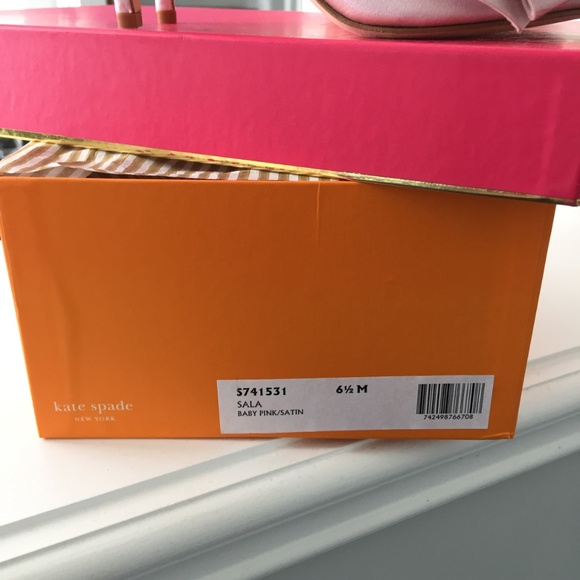 New Kate Spade Pink Satin Sala Heels Size 6.5 - Picture 7 of 7